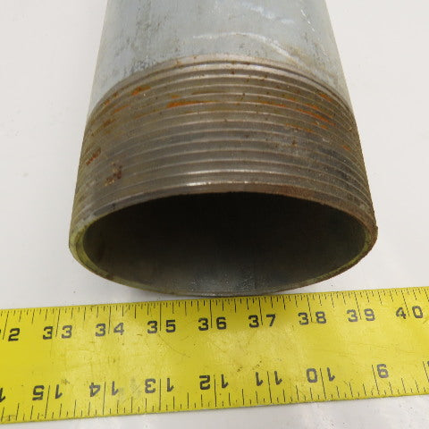 4" NPT Sch. 40 Galvanized Pipe Nipple 40" OAL