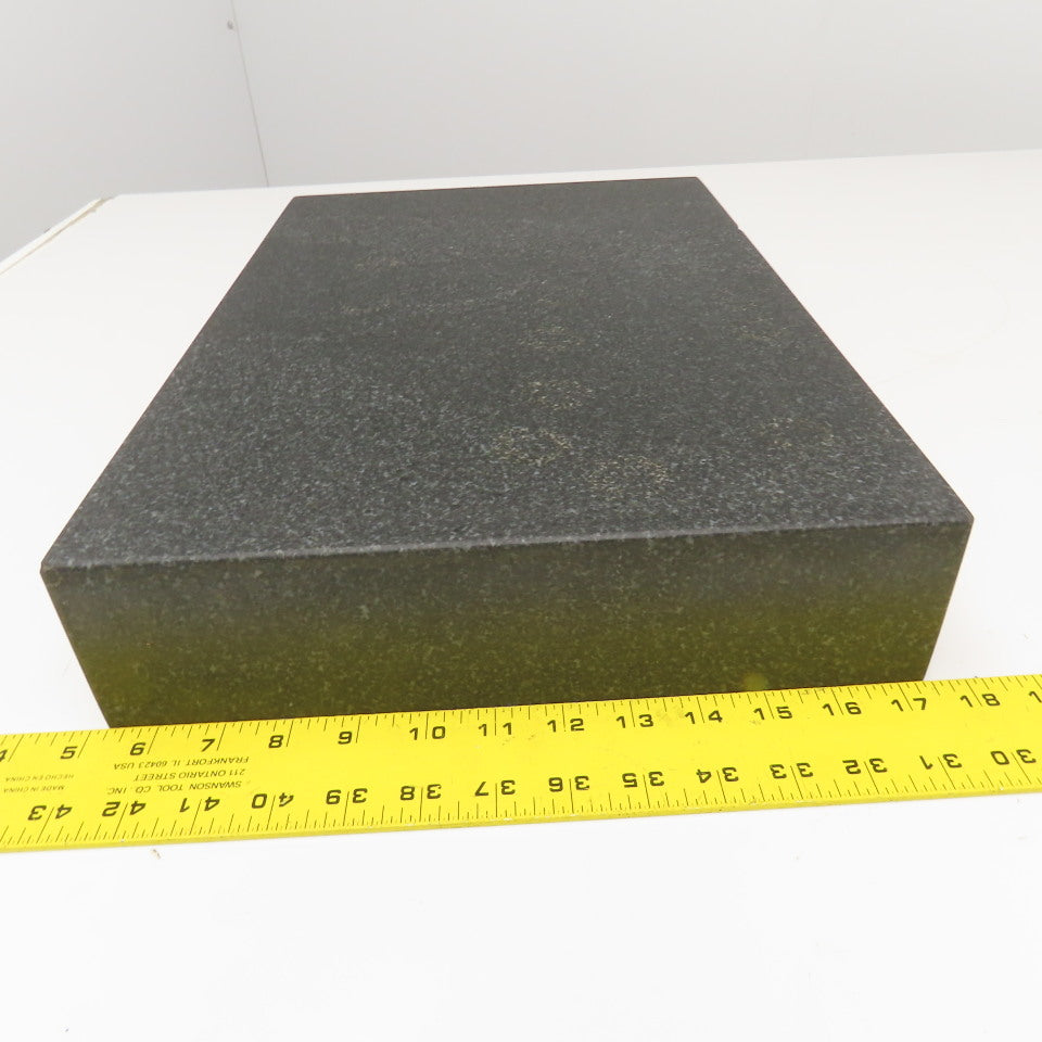 18" x 12" x 3" Thick Black Granite Layout Measurement Surface Plate