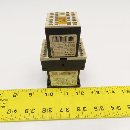 Siemens 3RT1016-2BB41 600VAC 20A Contactor Relay W/ Aux. 3RH1911-2HA12 24V Coil