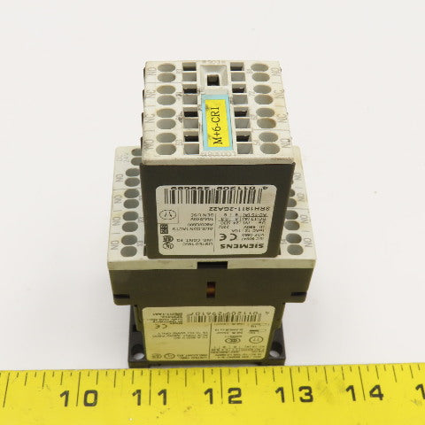 Siemens 3RH1140-2BB40 600VAC 10A Contactor Relay W/ Aux. 3RH1911-2GA22 24V Coil