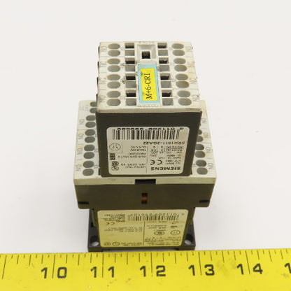 Siemens 3RH1140-2BB40 600VAC 10A Contactor Relay W/ Aux. 3RH1911-2GA22 24V Coil