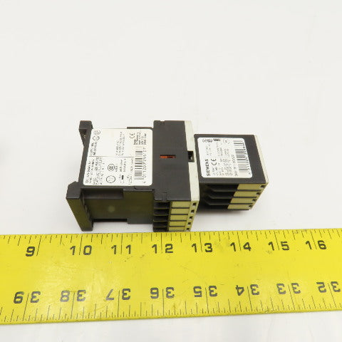 Siemens 3RH1140-2BB40 600VAC 10A Contactor Relay W/ Aux. 3RH1911-2GA22 24V Coil