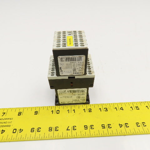 Siemens 3RH1140-2BB40 600VAC 10A Contactor Relay W/ Aux. 3RH1911-2GA22 24V Coil