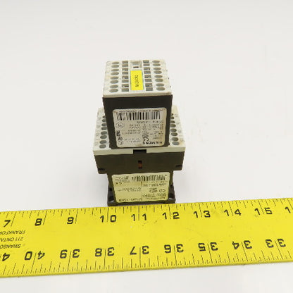 Siemens 3RH1140-2BB40 600VAC 10A Contactor Relay W/ Aux. 3RH1911-2GA22 24V Coil