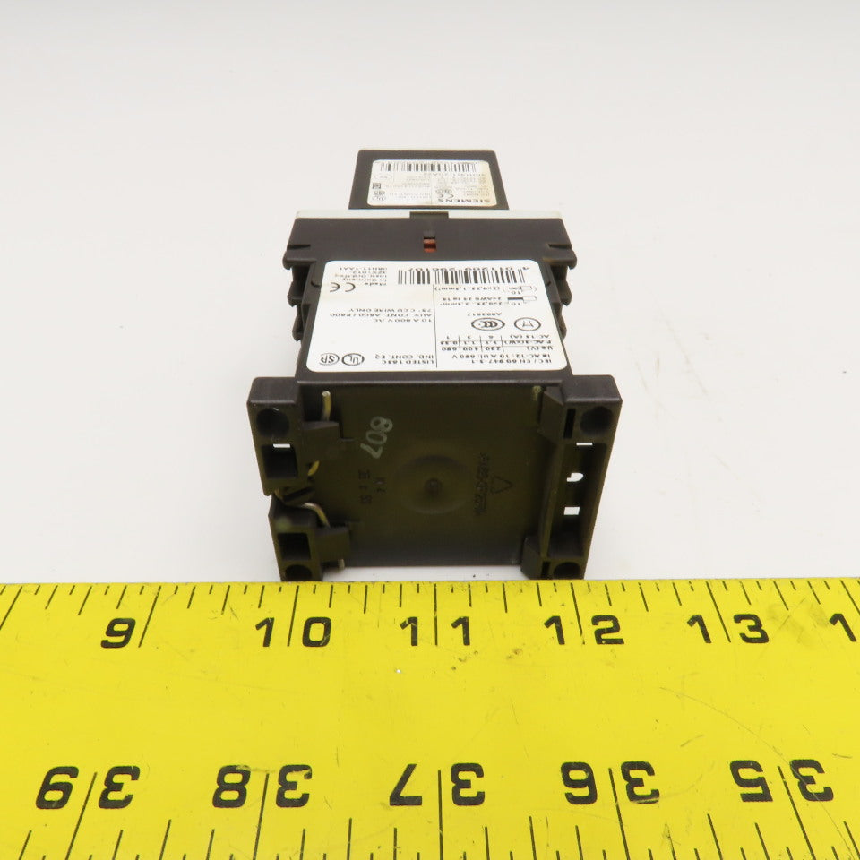 Siemens 3RH1140-2BB40 600VAC 10A Contactor Relay W/ Aux. 3RH1911-2GA22 24V Coil