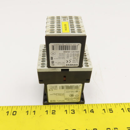 Siemens 3RH1140-2BB40 600VAC 10A Contactor Relay W/ Aux. 3RH1911-2GA04 24V Coil