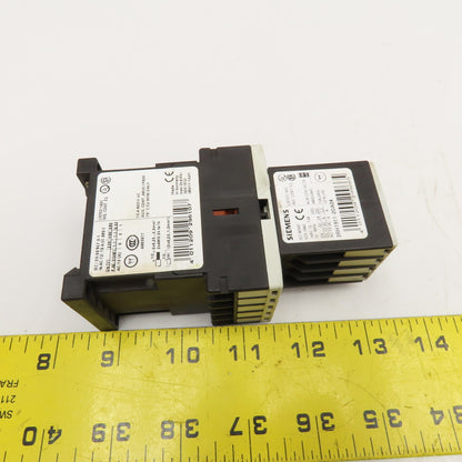 Siemens 3RH1140-2BB40 600VAC 10A Contactor Relay W/ Aux. 3RH1911-2GA04 24V Coil