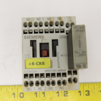Siemens 3RH1131-2BB40 600VAC 10A Contactor Relay 24V Coil