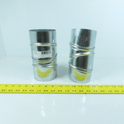 4" 30 Gauge Galvanized Duct Work Adjustable Elbow Lot Of 2