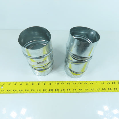 4" 30 Gauge Galvanized Duct Work Adjustable Elbow Lot Of 2