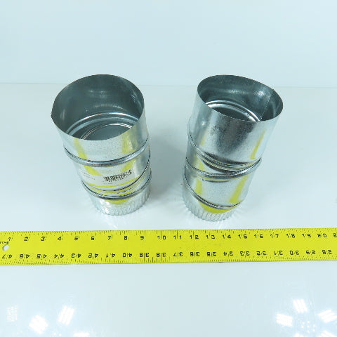 4" 30 Gauge Galvanized Duct Work Adjustable Elbow Lot Of 2