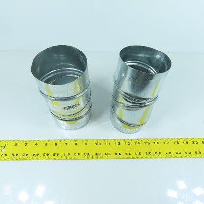 4" 30 Gauge Galvanized Duct Work Adjustable Elbow Lot Of 2