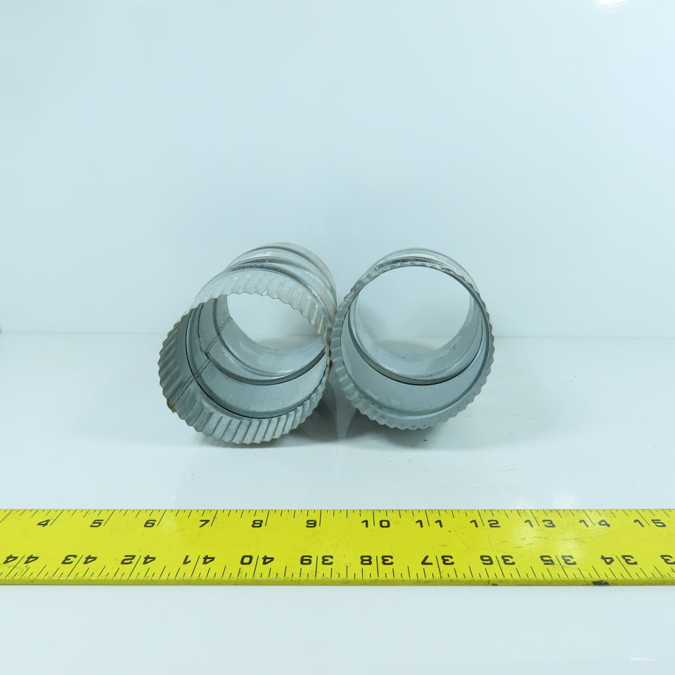 4" 30 Gauge Galvanized Duct Work Adjustable Elbow Lot Of 2