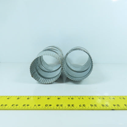 4" 30 Gauge Galvanized Duct Work Adjustable Elbow Lot Of 2