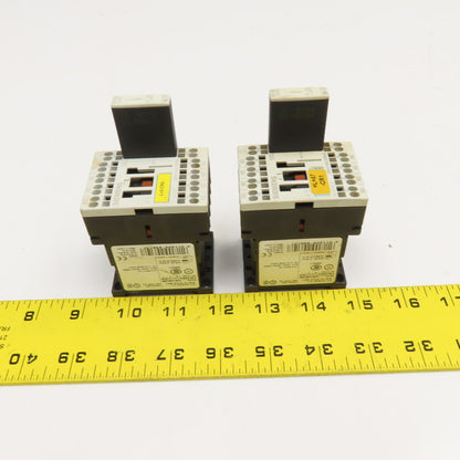 Siemens 3RH1122-2BB40 600VAC 10A Contactor Relay 24V Coil Lot Of 2