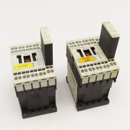 Siemens 3RH1122-2BB40 600VAC 10A Contactor Relay 24V Coil Lot Of 2