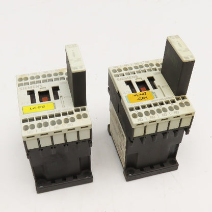 Siemens 3RH1122-2BB40 600VAC 10A Contactor Relay 24V Coil Lot Of 2