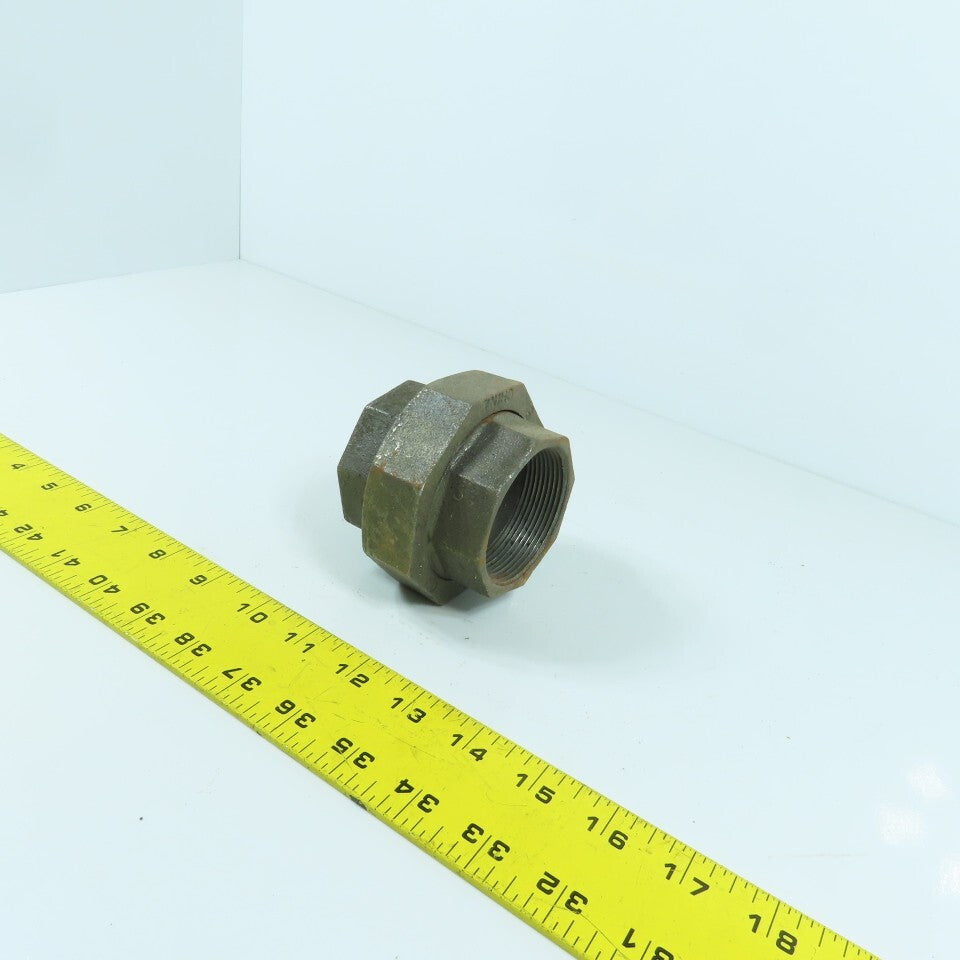 2" NPT Malleable Iron Black Pipe Union Fitting