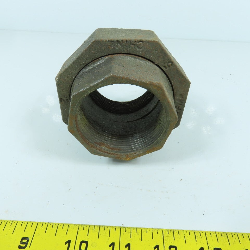 2" NPT Malleable Iron Black Pipe Union Fitting