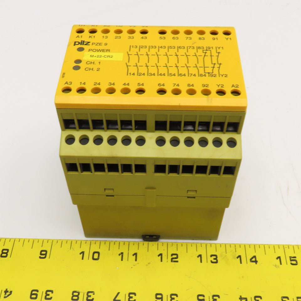 Pilz 774150 PZE 9 2 Channel Safety Relay 24VDC 8N/O 1N/C Contacts