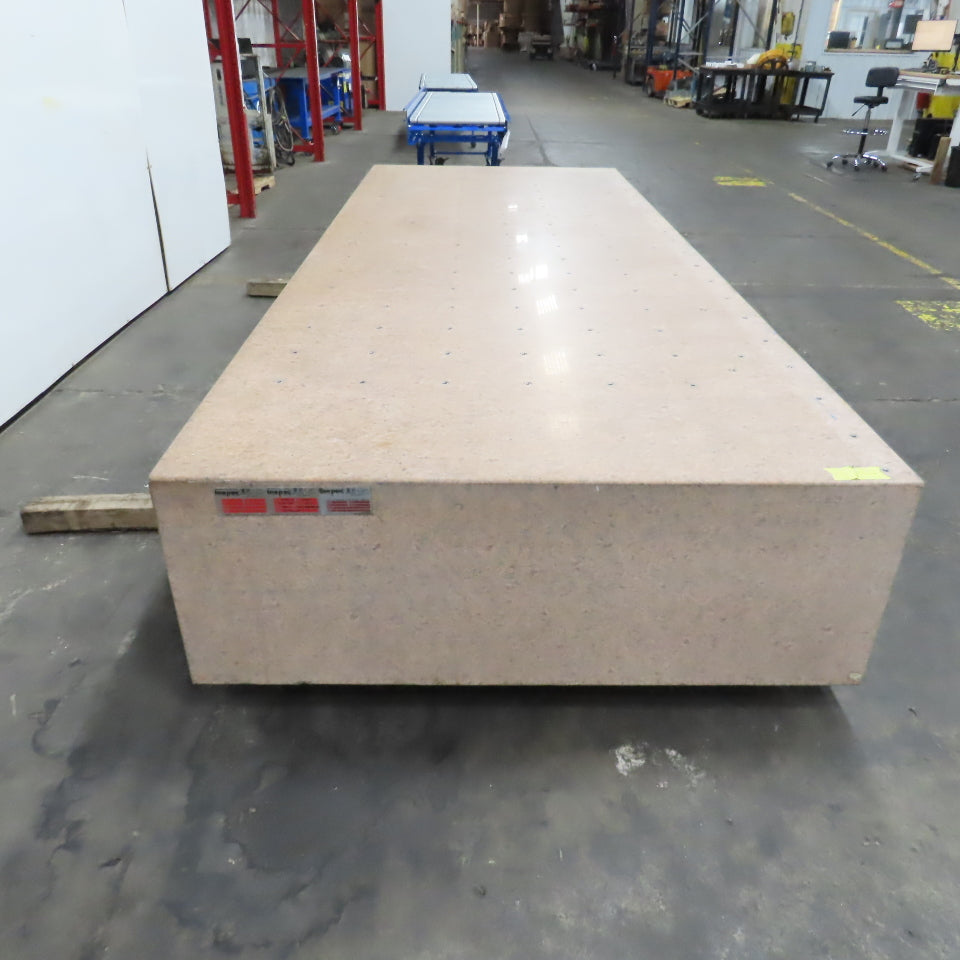 Starrett 157" Lx 60" Wx 21" Thick Grade AA Laboratory Pink Granite Surface Plate