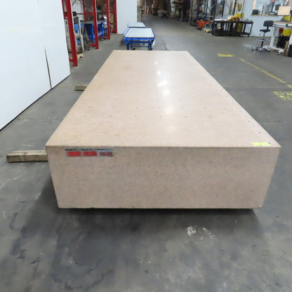 Starrett 157" Lx 60" Wx 21" Thick Grade AA Laboratory Pink Granite Surface Plate