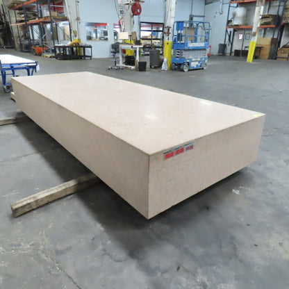 Starrett 157" Lx 60" Wx 21" Thick Grade AA Laboratory Pink Granite Surface Plate
