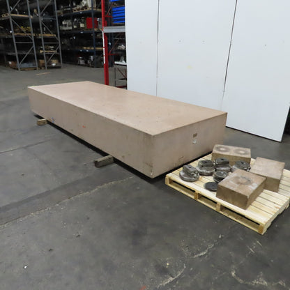 Starrett 157" Lx 60" Wx 21" Thick Grade AA Laboratory Pink Granite Surface Plate