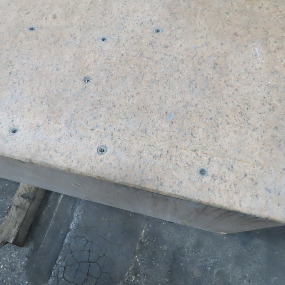 Starrett 157" Lx 60" Wx 21" Thick Grade AA Laboratory Pink Granite Surface Plate