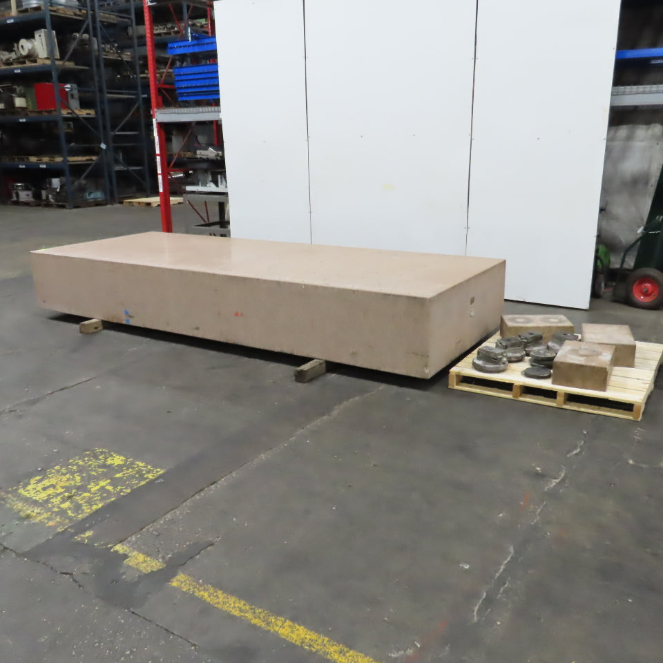 Starrett 157" Lx 60" Wx 21" Thick Grade AA Laboratory Pink Granite Surface Plate