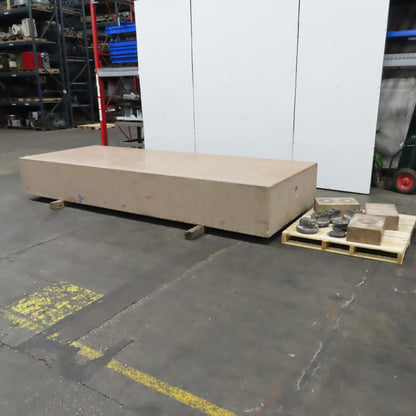 Starrett 157" Lx 60" Wx 21" Thick Grade AA Laboratory Pink Granite Surface Plate
