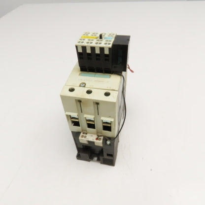 Siemens 3RT1044-3BB40 600V 90A 60Hp Contactor Relay W/ Aux. 3RH1921-2FA22
