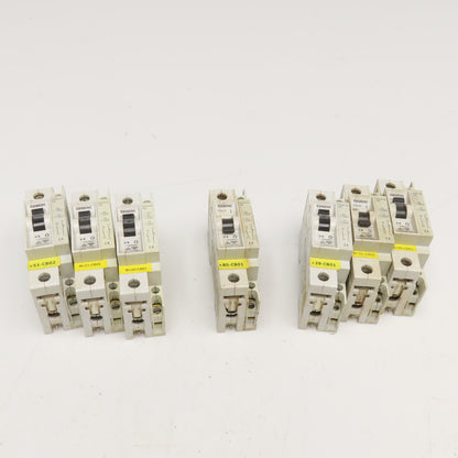 Siemens 5SX2 C4 4A 277V Single Pole Circuit Breaker W/ Aux. 5SX9100 Lot Of 7