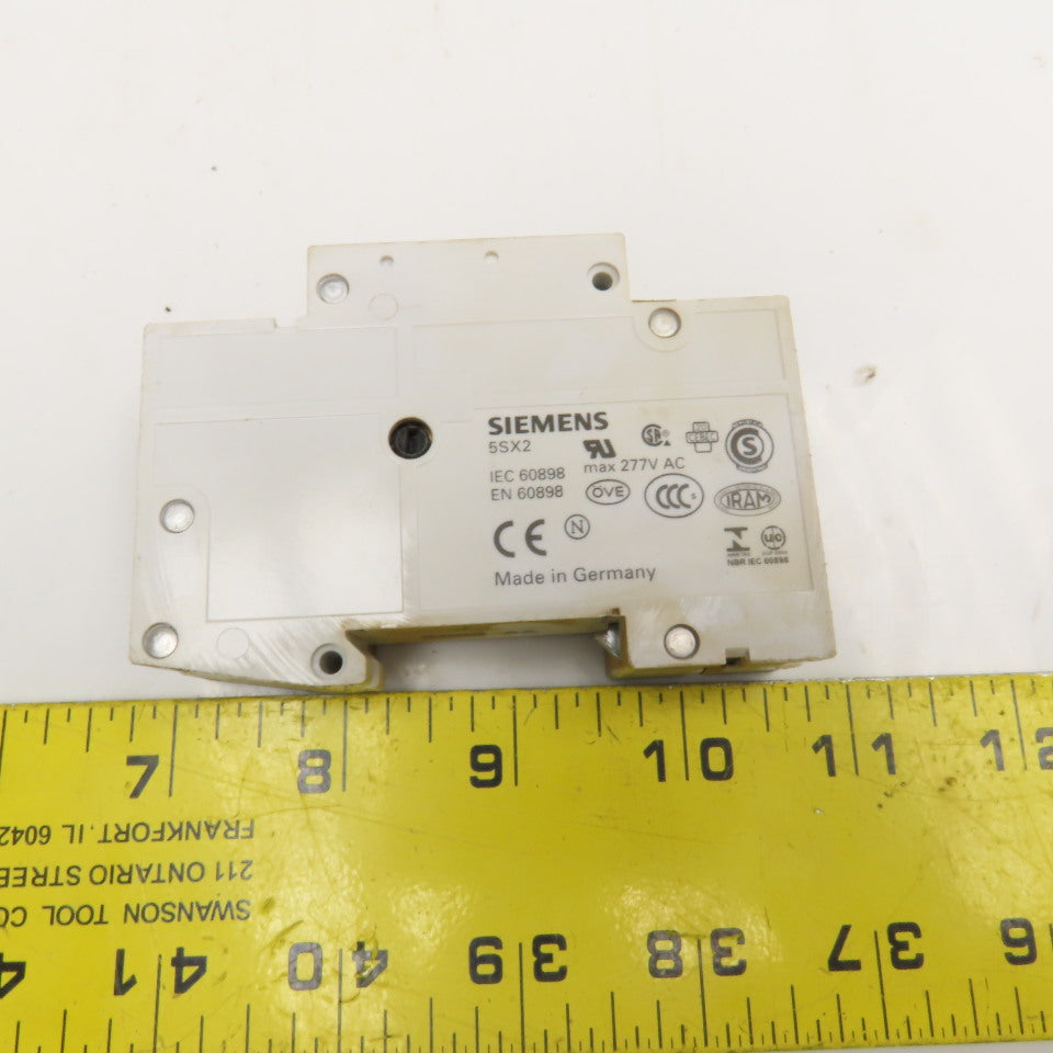 Siemens 5SX21 B6 6A 277V Single Pole Circuit Breaker W/ Aux. 5SX9100 Lot Of 14
