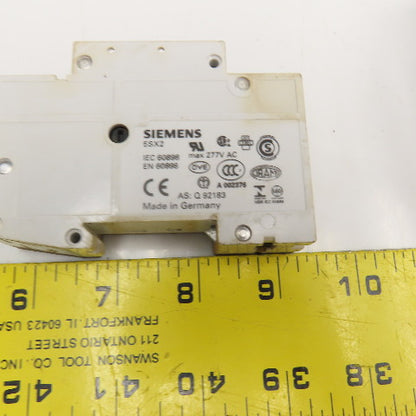 Siemens 5SX21 C2 2A 277V Single Pole Circuit Breaker W/ Aux. 5SX9100 Lot Of 6