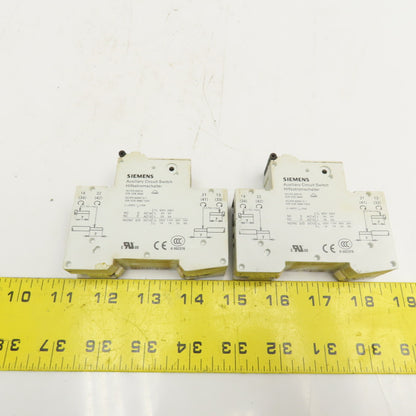 Siemens 5SY6106-6 B6 6A 400V Single Pole Circuit Breaker W/ Aux. Switch Lot/2