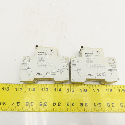 Siemens 5SY6106-6 B6 6A 400V Single Pole Circuit Breaker W/ Aux. Switch Lot/2