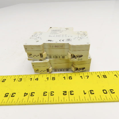 Siemens 5SY6106-6 B6 6A 400V Single Pole Circuit Breaker W/ Aux. Switch Lot/2