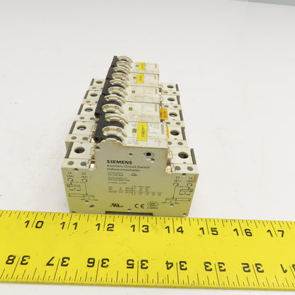 Siemens 5SY61 C4 4A 400V Single Pole Circuit Breaker W/ Aux. Switch Lot/5