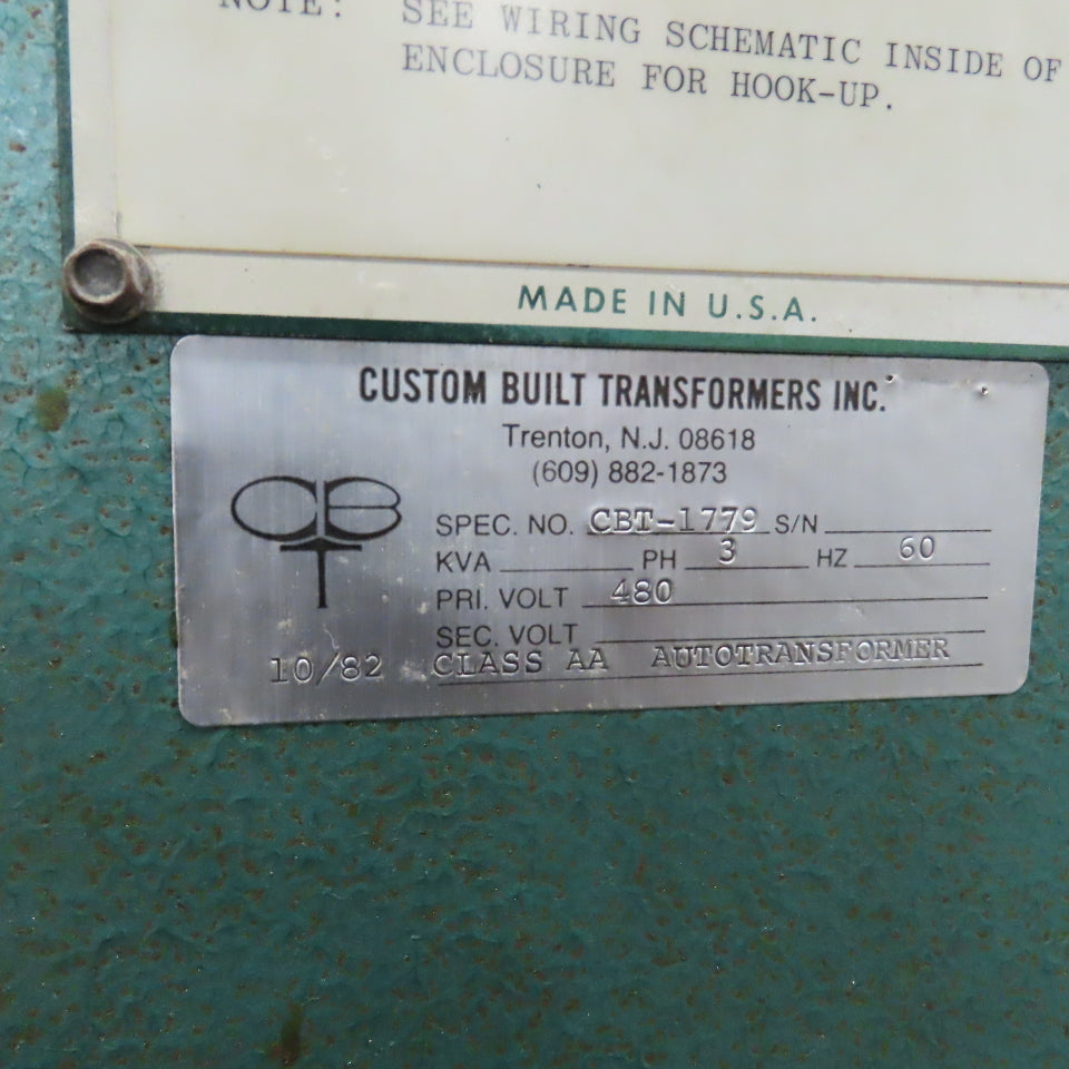 Ajax 82452 139kVA Variac Auto Transformer 480V 3PH Input 115-575V Output