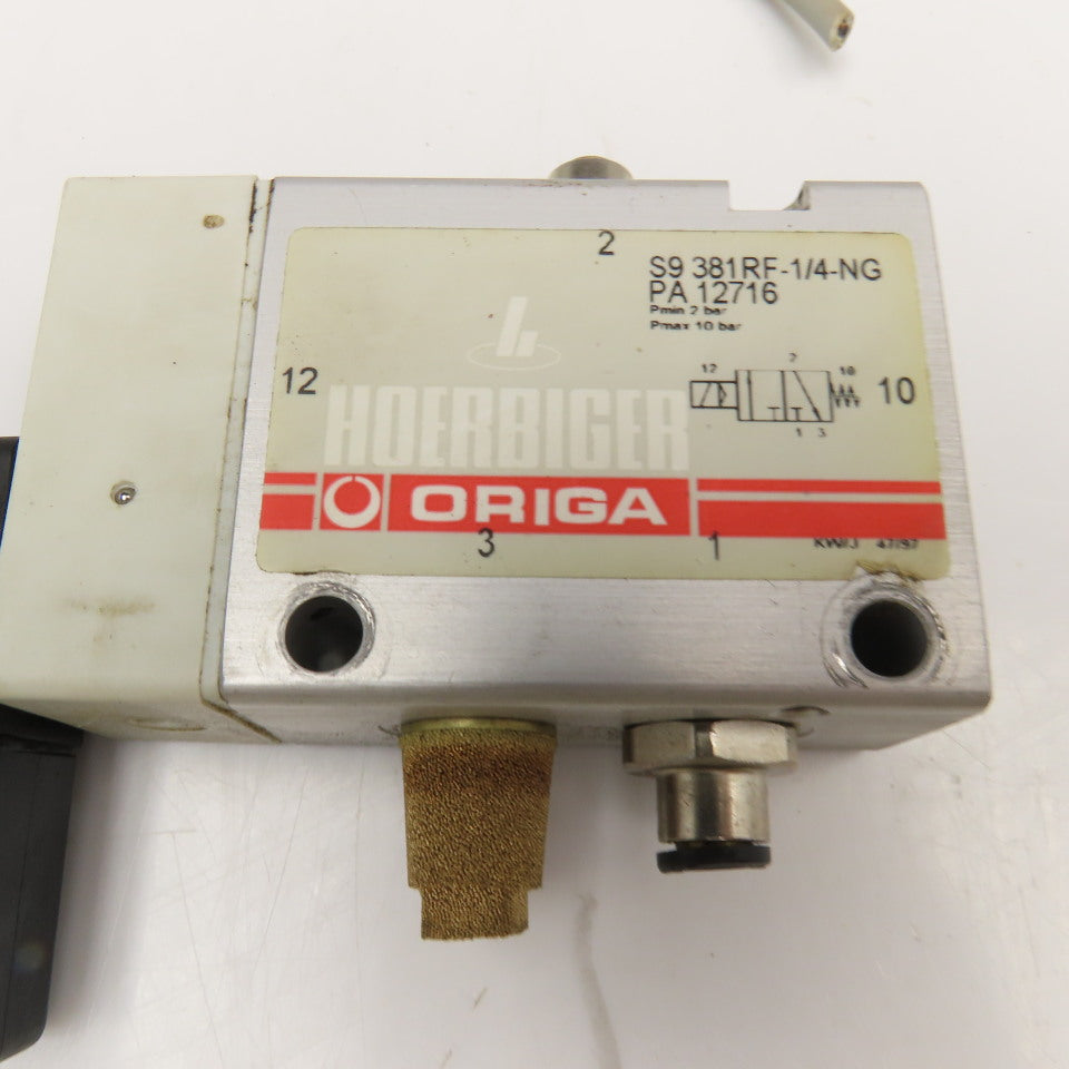 Hoerbiger S9 381RF1/4-NG Single Solenoid Pneumatic Valve 24/60V AC Coil