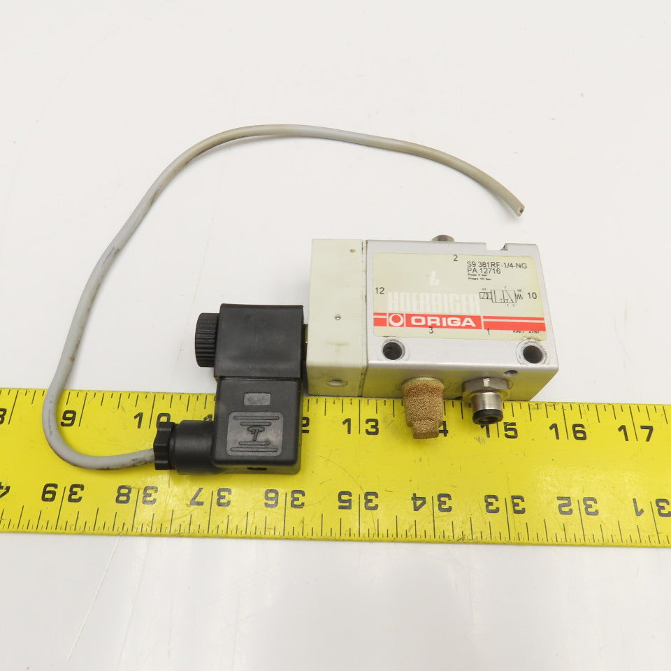 Hoerbiger S9 381RF1/4-NG Single Solenoid Pneumatic Valve 24/60V AC Coil