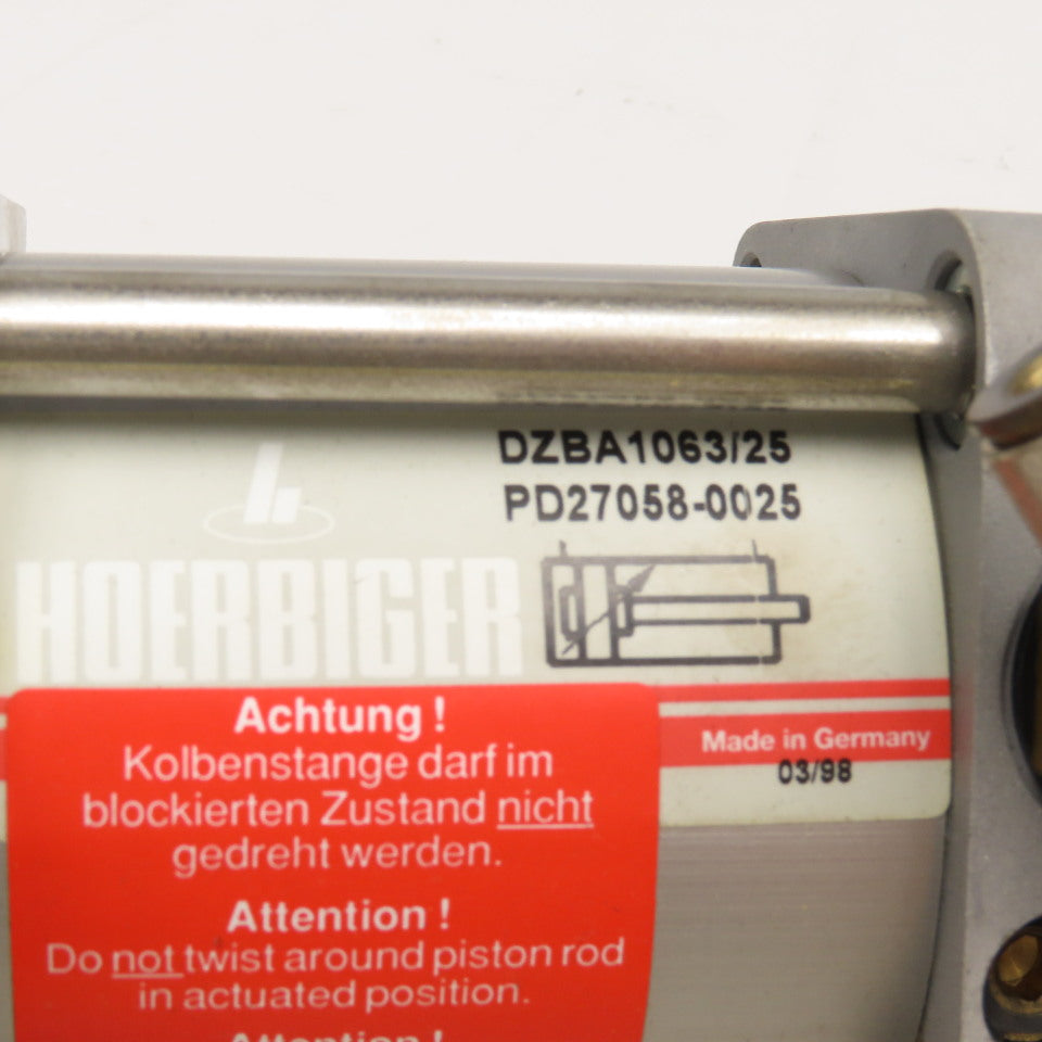 Hoerbiger DZBA1063/25 63mm Bore 25mm Stroke Double Acting Blocking Cylinder