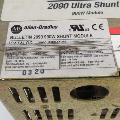 Allen Bradley 2090-SR040-09 900W Ultra Shunt Module