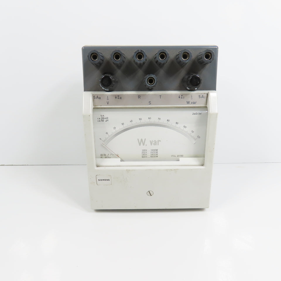 Siemens 1704 20190 0-120 Analog Amperemeter 120-240-480-600V