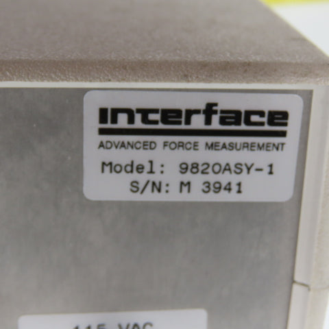 Interface 9820ASY-1 Strain Gage Measurement Transducer 115V With Hook Assembly