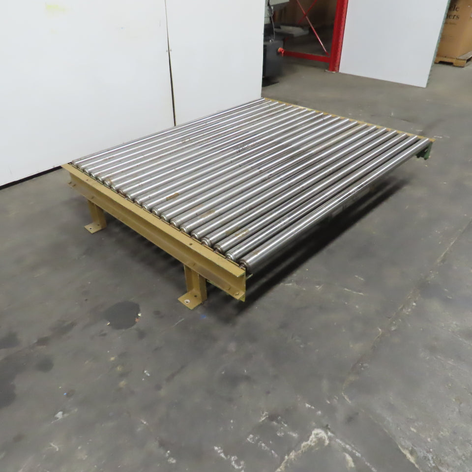 75-1/2" x 60" L Gravity Or Power Roll Pallet Conveyor 70-1/2"BF Slave Driven