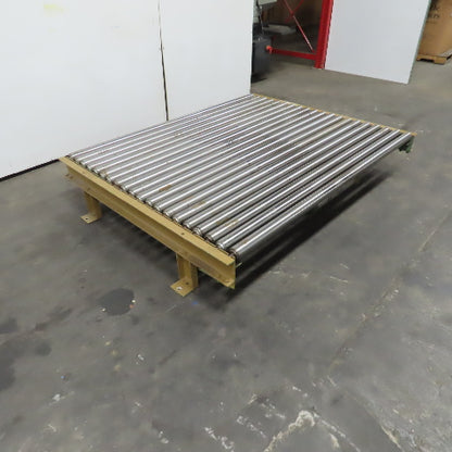 75-1/2" x 60" L Gravity Or Power Roll Pallet Conveyor 70-1/2"BF Slave Driven