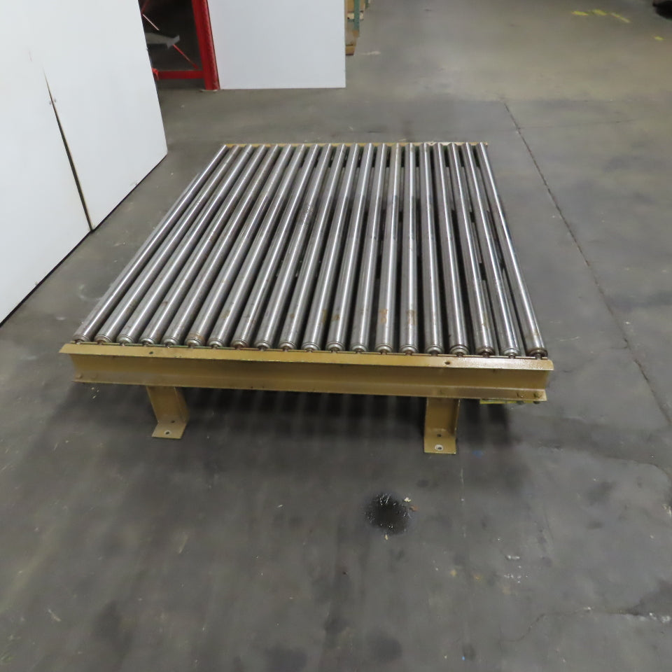 75-1/2" x 60" L Gravity Or Power Roll Pallet Conveyor 70-1/2"BF Slave Driven