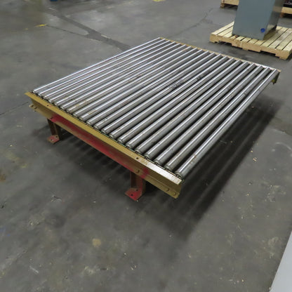 75-1/2" x 60" L Gravity Or Power Roll Pallet Conveyor 70-1/2"BF Slave Driven